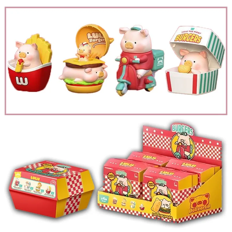 

52TOYS LuLu the Piggy -Burger Express Movable Series Blind Box Action Figure random Collectible Toy Desktop Decoration Kids Gift