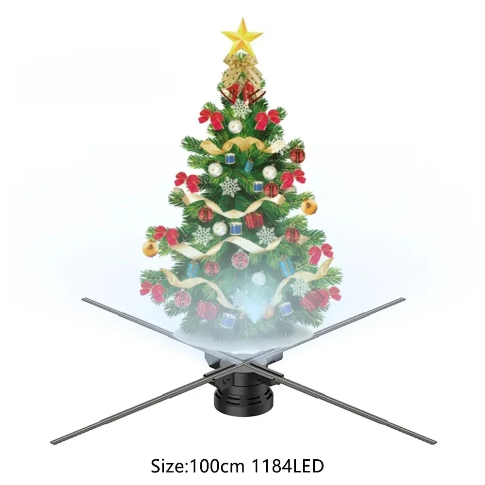 

1184LED 100cm 3d Hologram Fan screen projection Wireless splicing function Advertising holographic Fan Equipment 3d Hologram Fan