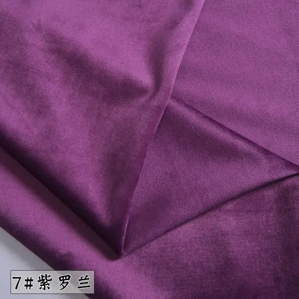 Thickened Velvet Fabric for Sofa Curtain Pillow Clothes Sewing Diy Soft Breathable Comfortable Pure Color White Grey Per Meter