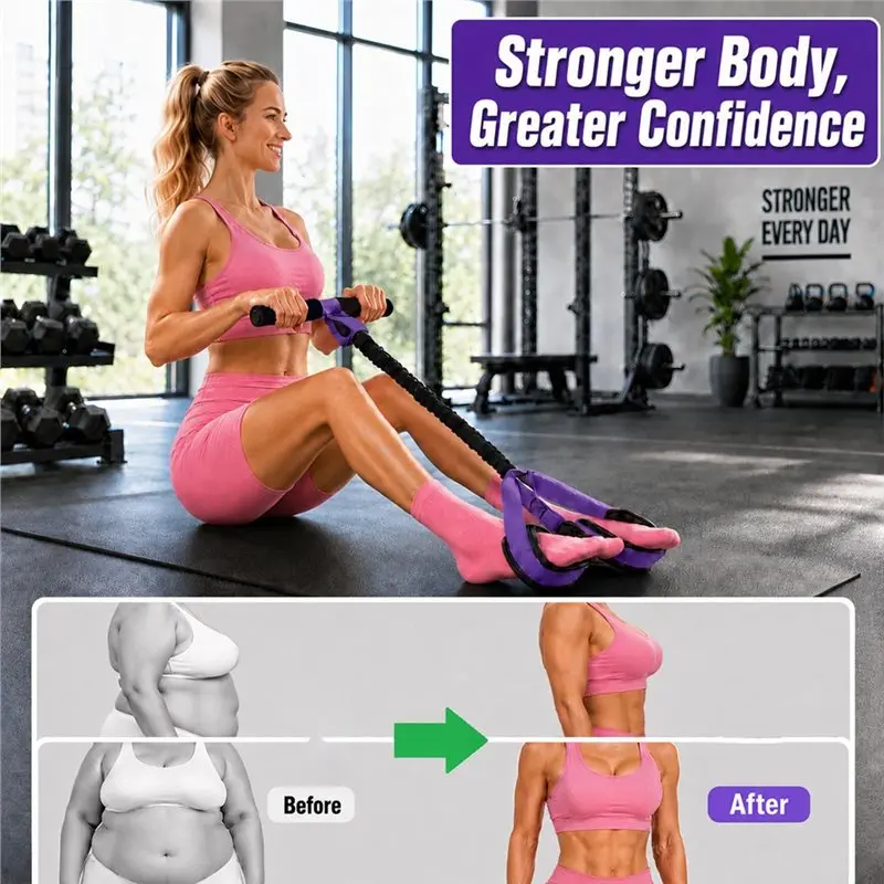 HOTB72A Handle Included Foot Pedal Tension Strap Designed For Comprehensive Fitness Exercise Equipment