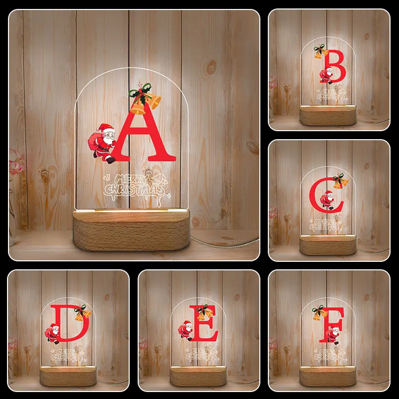 Personalized Alphabet Led Night Light,Custom Christmas Gifts For Kids Gifts