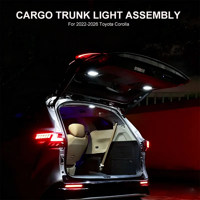 2PCS Car Tail Lights Rear Cargo Trunk Light Assembly For Toyota Corolla Cross 2022 2023 2024 2025 2026 White Trunk Light