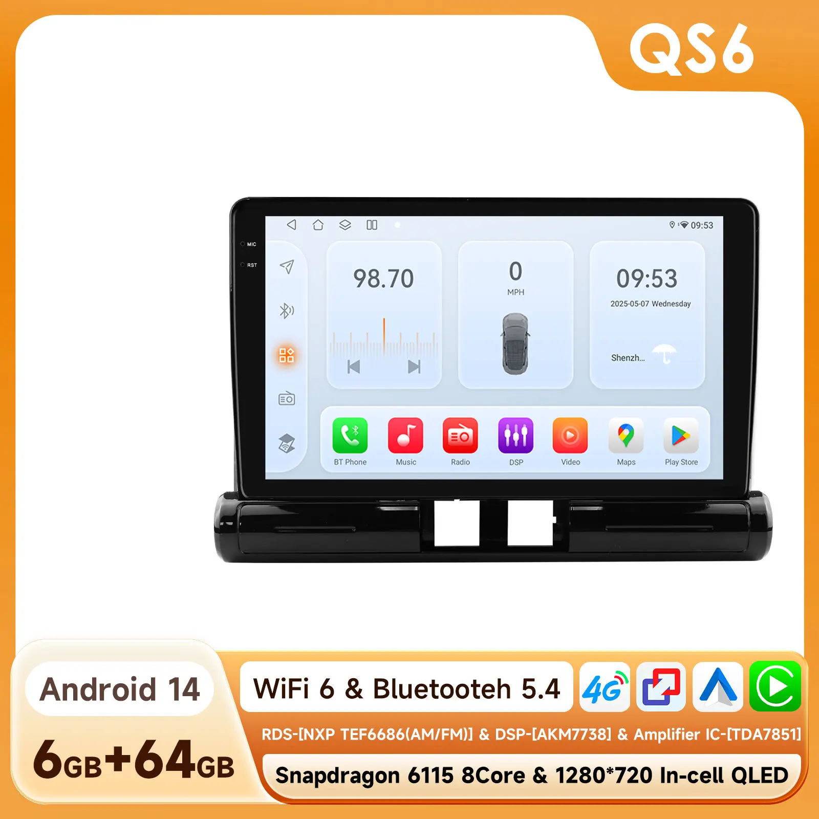 Hizpo voor Snapdragon 2DIN Android Intelligente Autoradio voor C3 Aircross 2017 - 2023 Citroen C4 Auto Multimedia Speler Autoradio