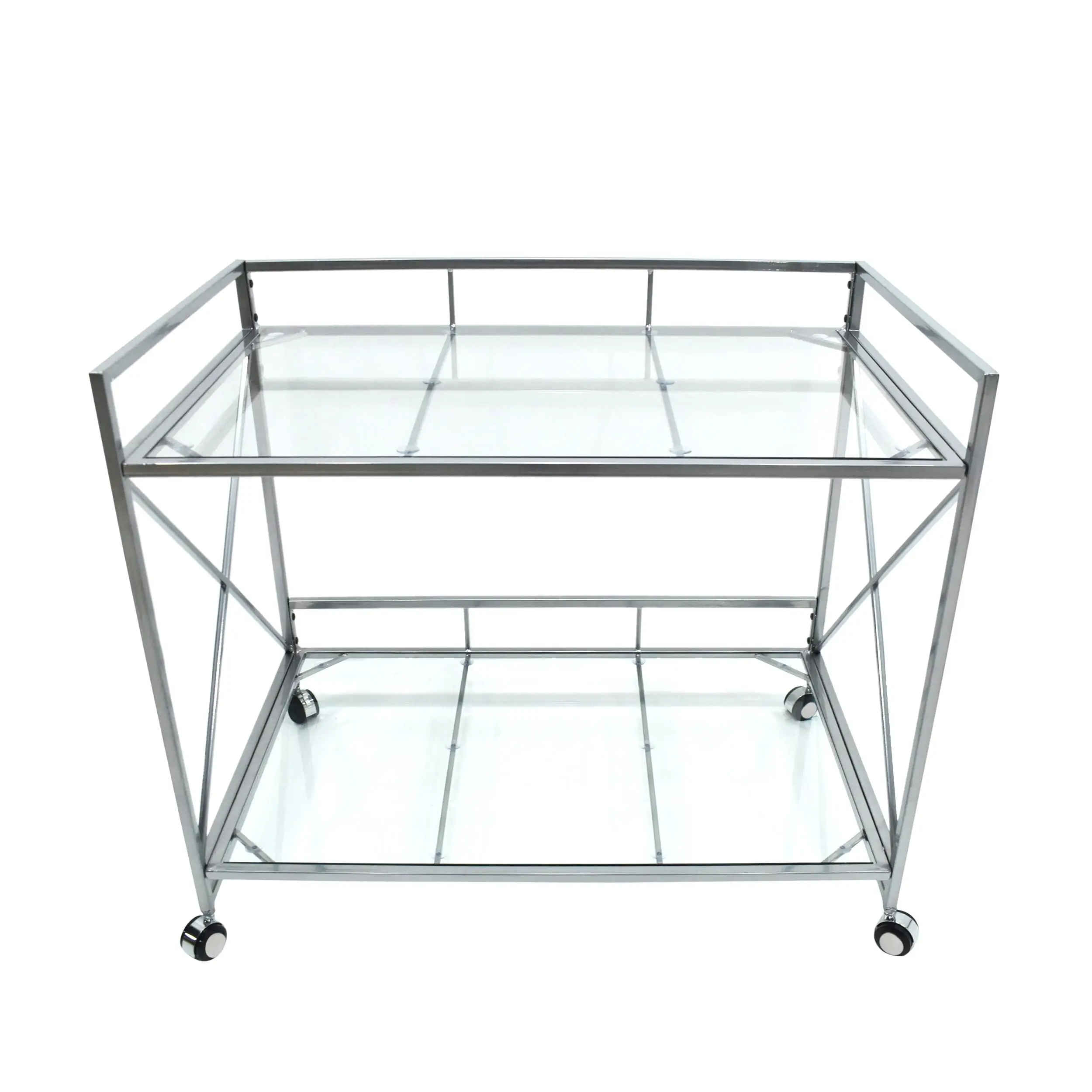 

Stylish Multi-Functional Bar Cart - Rolling Serving Trolley for Home & Outdoor Use | Modern Beverage Stand