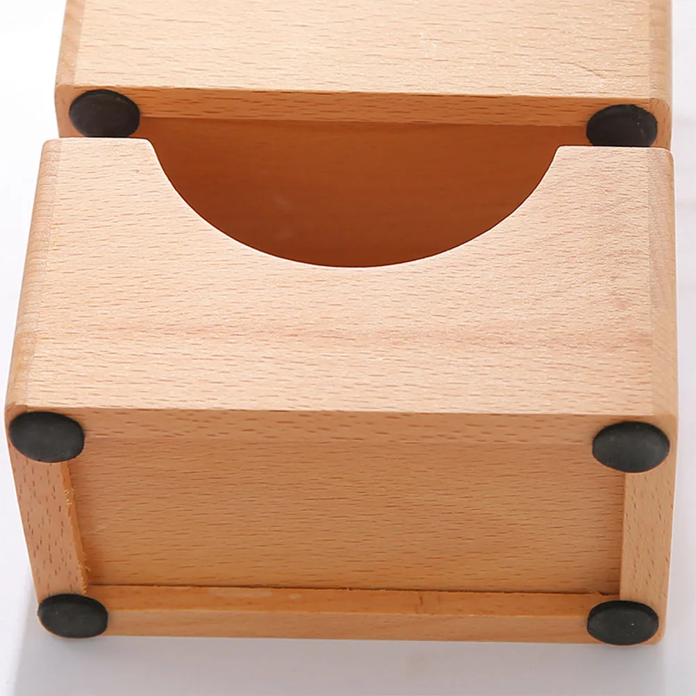 

7 pcs Coaster Set Hand Carved Beech Wood Drink Coasters Non Mat for Kitchen Dining Room Table Accessories Household