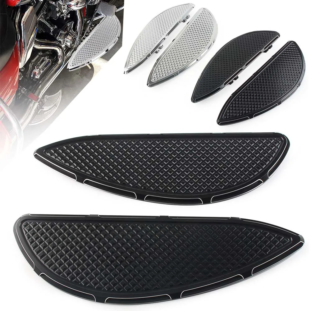 

1Pair Motorcycle CNC Driver Floorboards Floor Board For Harley Davidson Touring Road Electra Glide Classic FLHTC FLHTCU