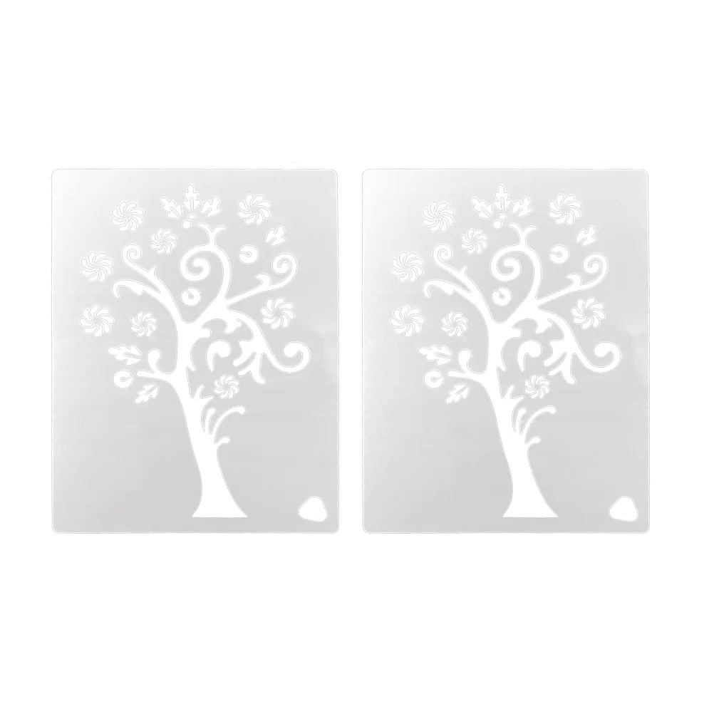 

5pcs Handmade Hollow Drawing Graffiti Stencils Template Drawing Tree Shape for Painting Lover (White)