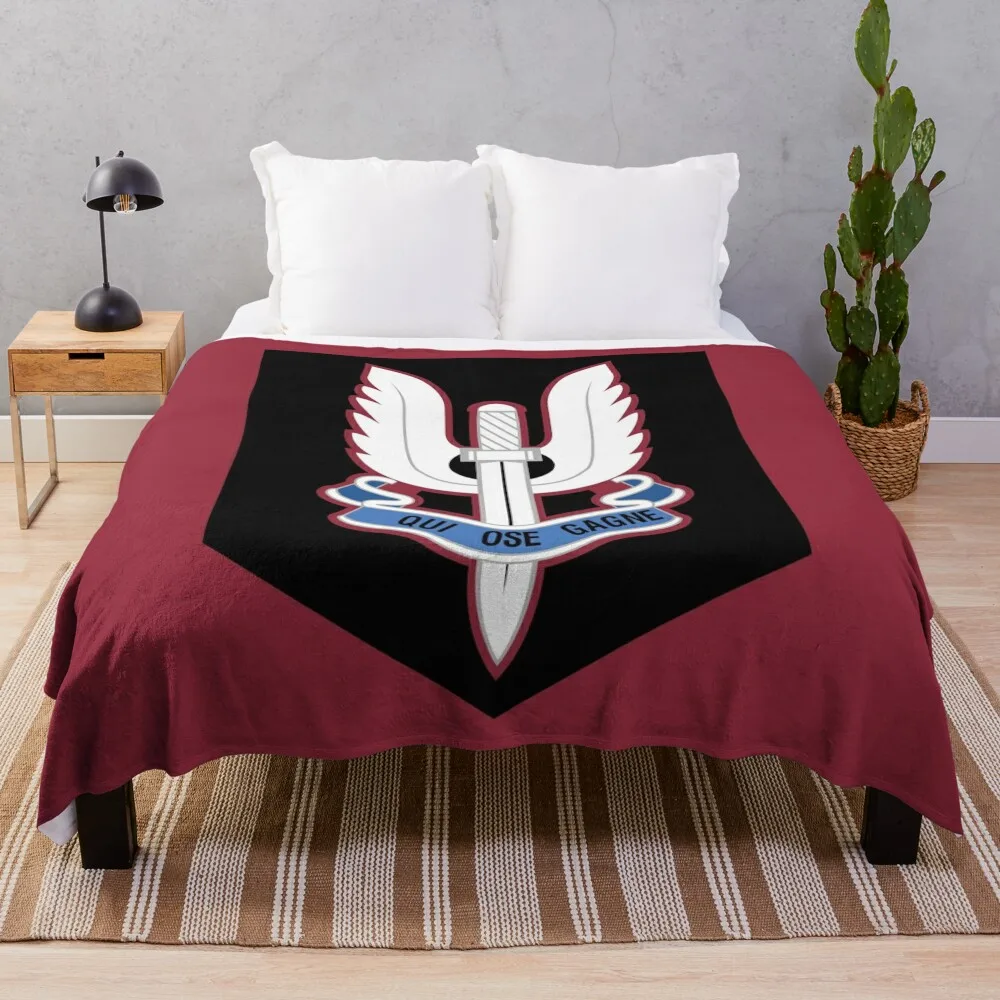 1er Régiment de Parachutistes d'Infanterie de Marine - 1st Marine Infantry Paratroopers Regiment (French SAS) Throw Blanket