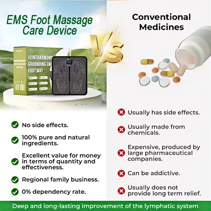 مدلك كهربائي EMS لتدوير القدم مع 8 أوضاع USB قابل لإعادة الشحن وجهاز تحكم عن بعد للاسترخاء معزز للقدمين والساقين