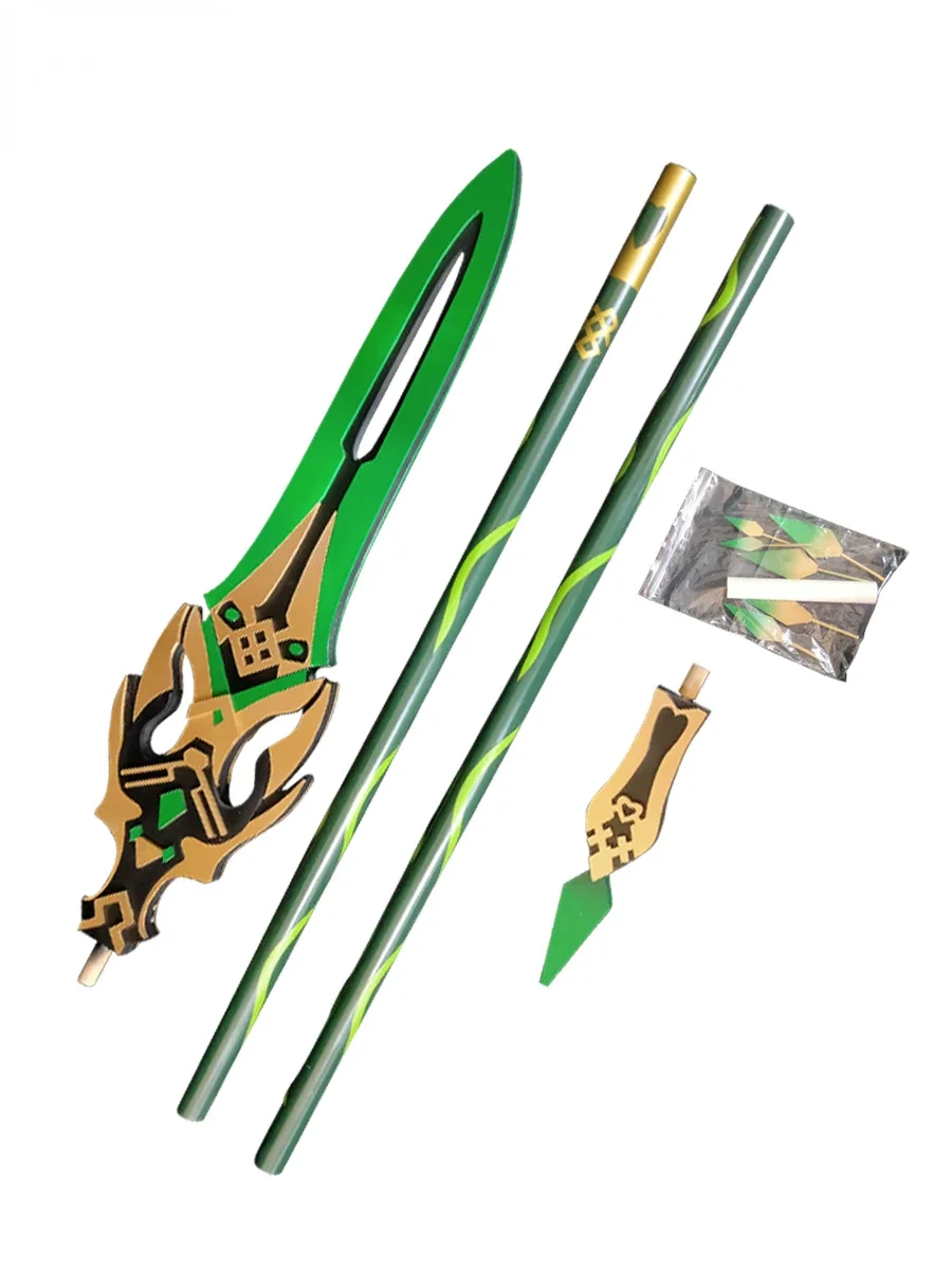 Xiao Props Primordial Jade Winged-Spear Game Genshin Impact Cosplay Halloween Carnival Replica Prop Anime Show