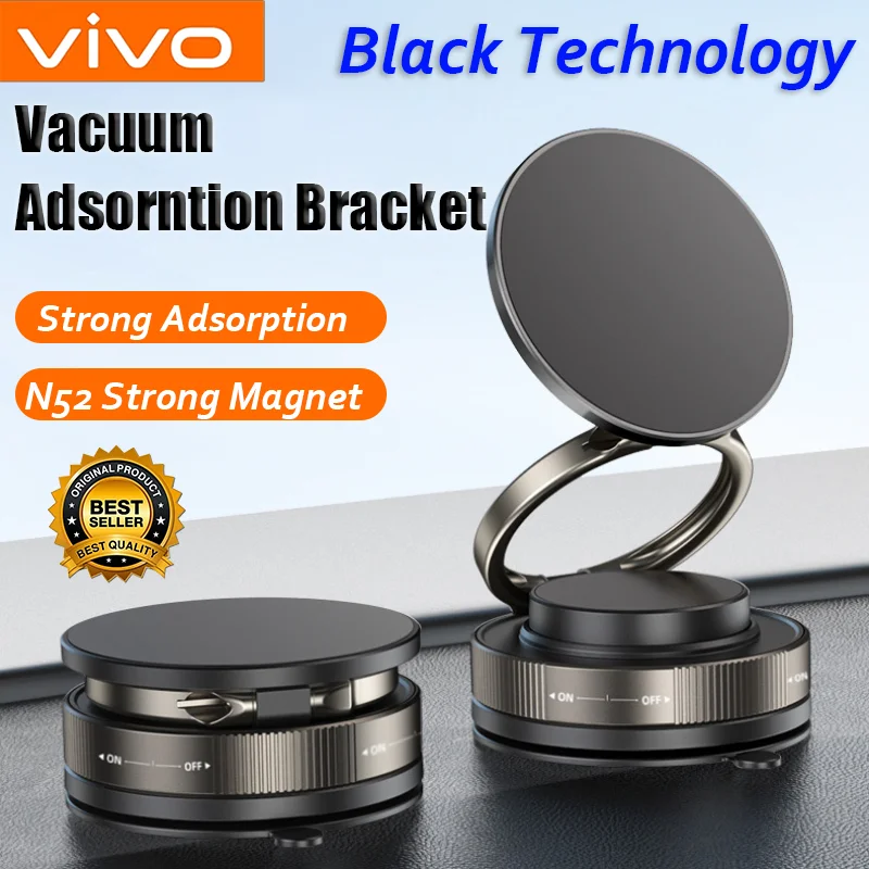 

Сверхсильный магнитный держатель для телефона VIVO, складной дизайн 360° ° Регулируемое вакуумное автомобильное крепление для автомобильного стола, держатель для телефона в ванной комнате, НОВИНКА