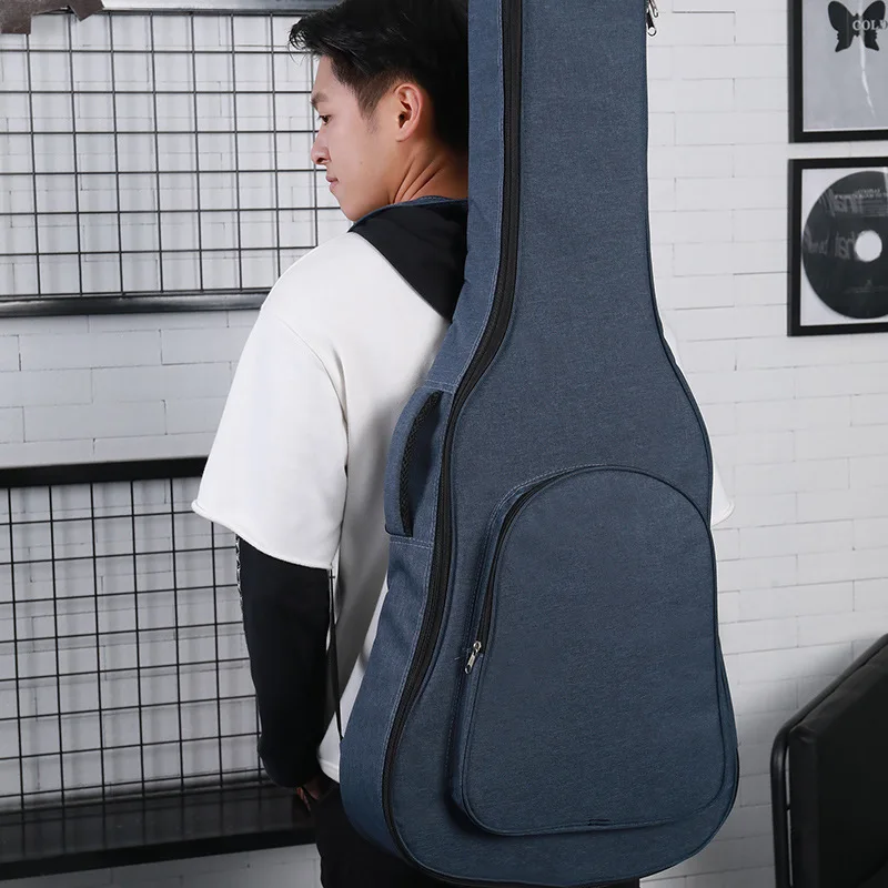 Tas ransel gitar tebal 41 inci, tahan air, tas Bass elektrik Oxford, kualitas lembut untuk 36 "39", casing penutup musik klasik XA6CT