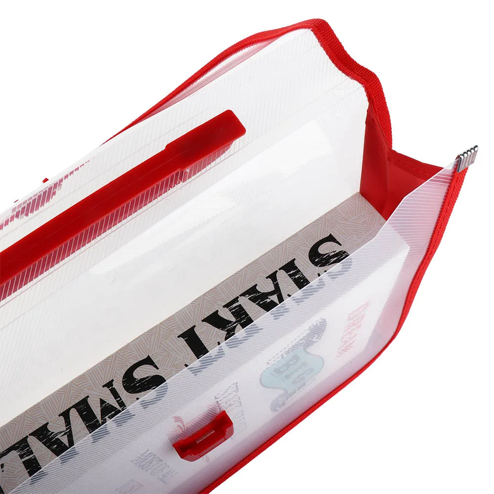 1 Pc PP File Wallet Document Bag File Storage Bag Accordion File Pouch Home Organization With Button Office Supplies