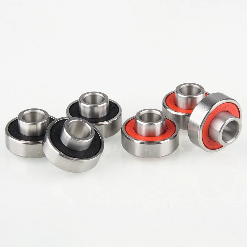 10Pcs 608-2RS Longboard Integrated Bearing Skateboard Wheel Bearing Inline Roller Skate Bearing 8X22X12.6mm,Black