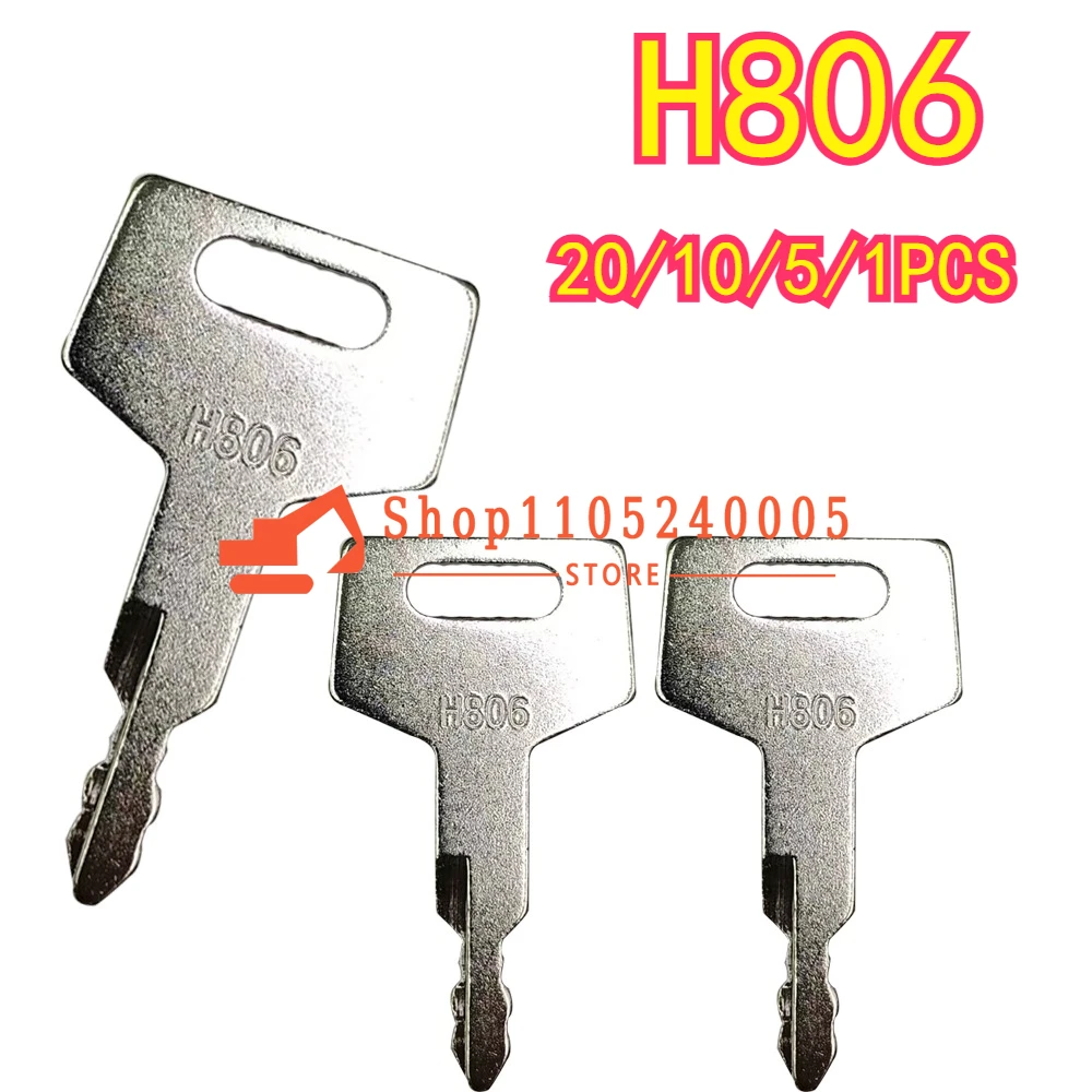 

20/10/5/1PCS BU1698X2 Brand New H806 Keys for Excavator Track Loader Open Door Lock Key