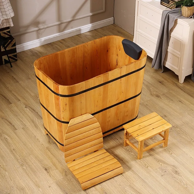 HYS cedar wood small apartment special bath bucket, beauty and health, sweat steaming whole body, couple bathtub