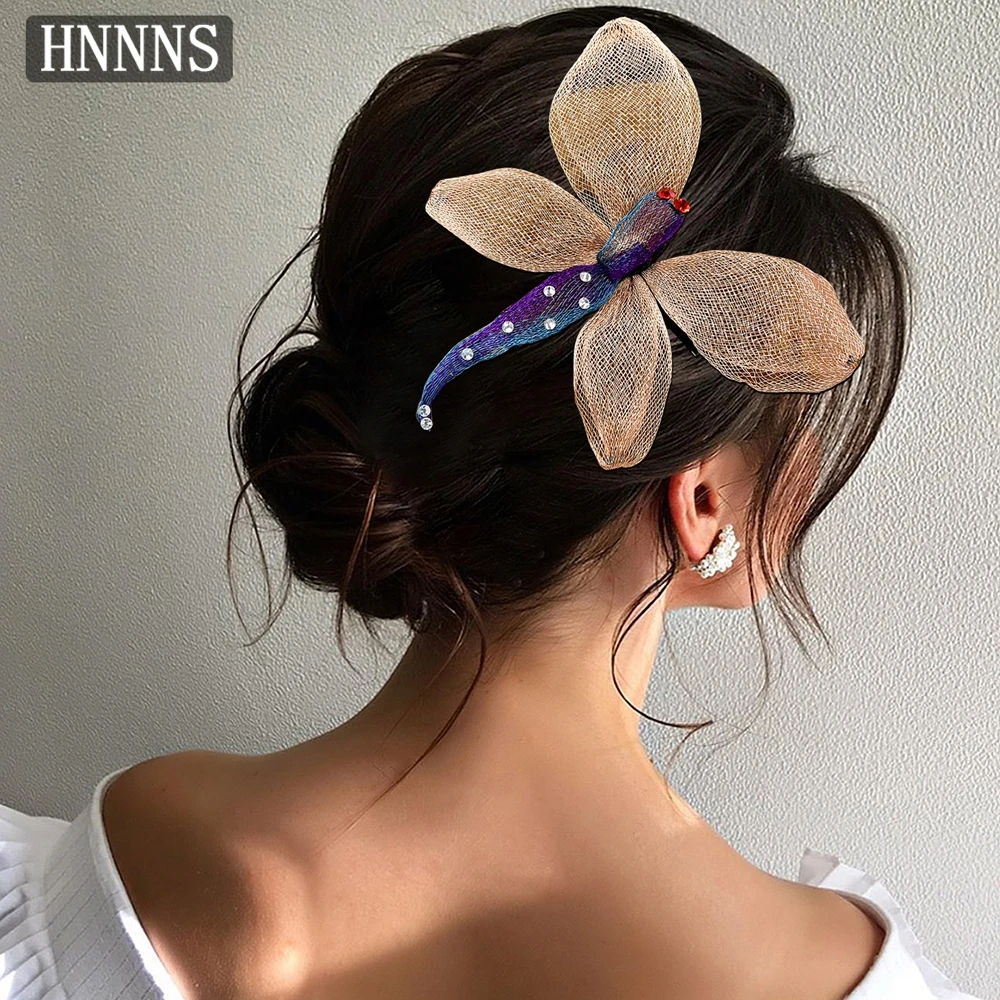 

TOPQUEEN Bridal Wedding Fashion Butterfly Hairpin Handmade Lace Weaving Exquisite Women's Banquet Party Hair Accessories YXA189