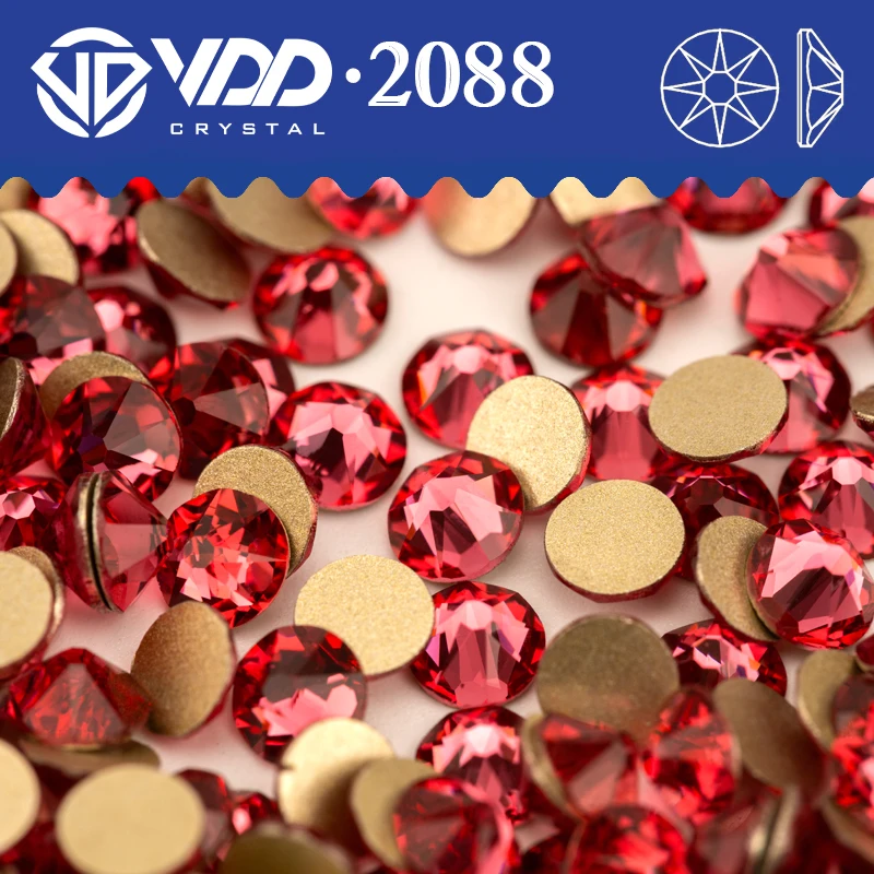 VDD SS16-SS30 Hoge kwaliteit AAAAA 2088 Steentjes Kristal Plaksteen 8 Grote 8 Kleine 16 gesneden Stenen Voor DIY Ambachten Nail Art Decoratie
