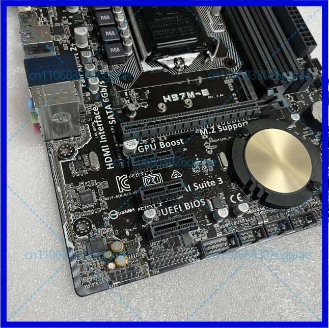 Used For ASUS H97M-E main board, support 1150 slots, with M.2 interface, support DDR3 memory.