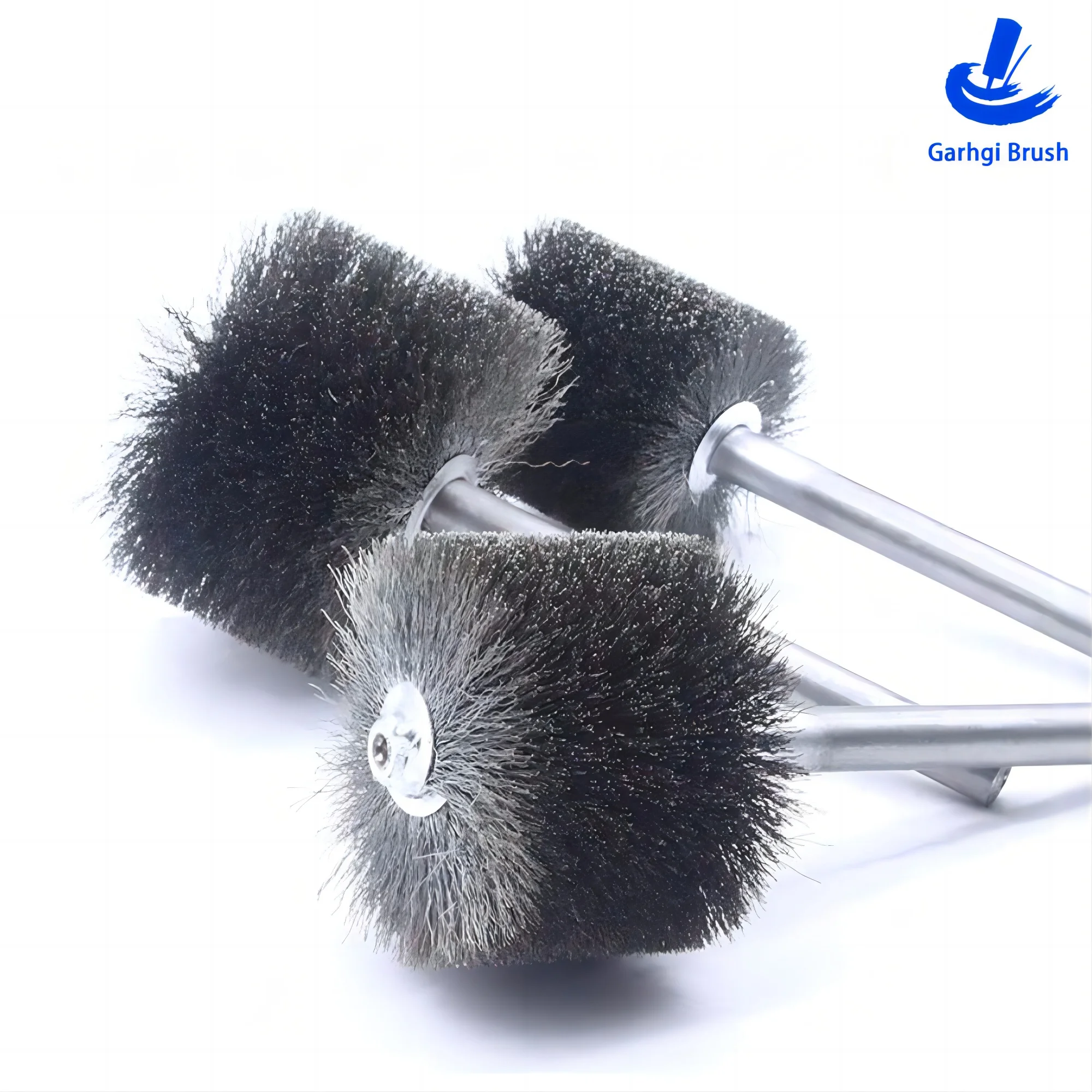 Wire Wheel Brushes Stainless Steel Metal Bore Rotary Cleaning Tube Brush Removal Debur Weld Splatter Scale Rust Power Drill Tool