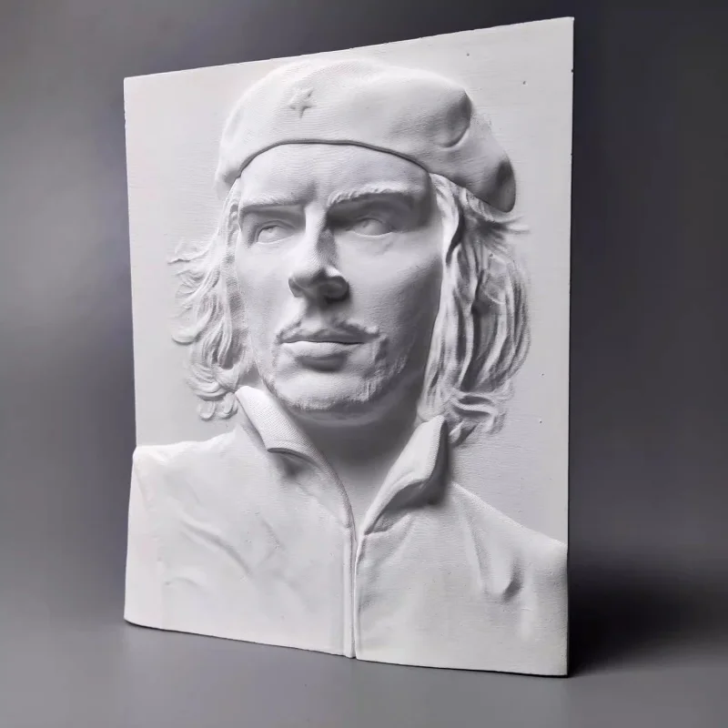 Vintage Portrait Bas Relief Sculpture Plaster Bust Statue Artistic Desktop Home Decor Gift