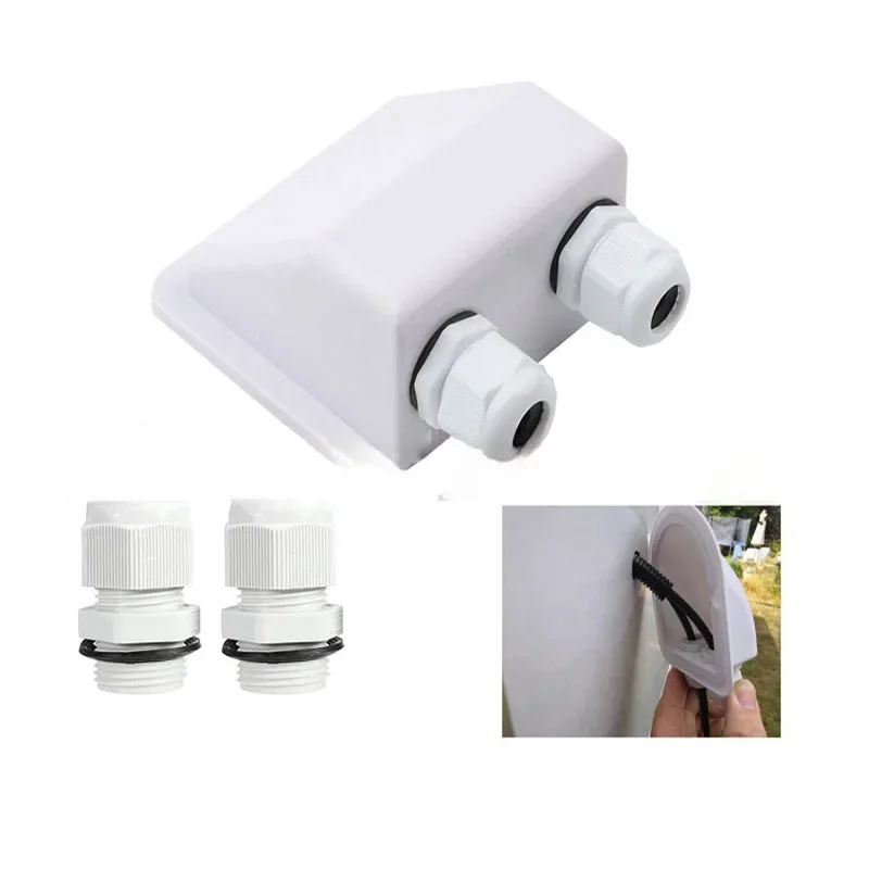 Solar Panel Junction Box Roof Wire Entry Gland Cable Motorhome Camper Van Double Hole RV Car Accessories Caravan PV Bracket