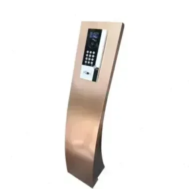 Visual building intercom facial recognition access control integrated machine bracket column