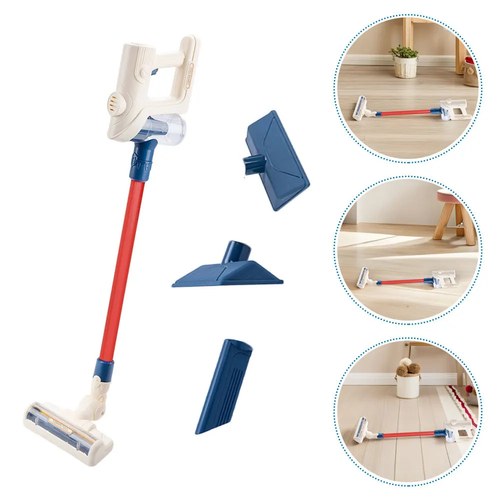 

1 set Kids Vacuum Cleaner Realistic Lights Sounds Safe Suction Portable Pretend Play Roleplay Cleaning Set For Toddlers Home