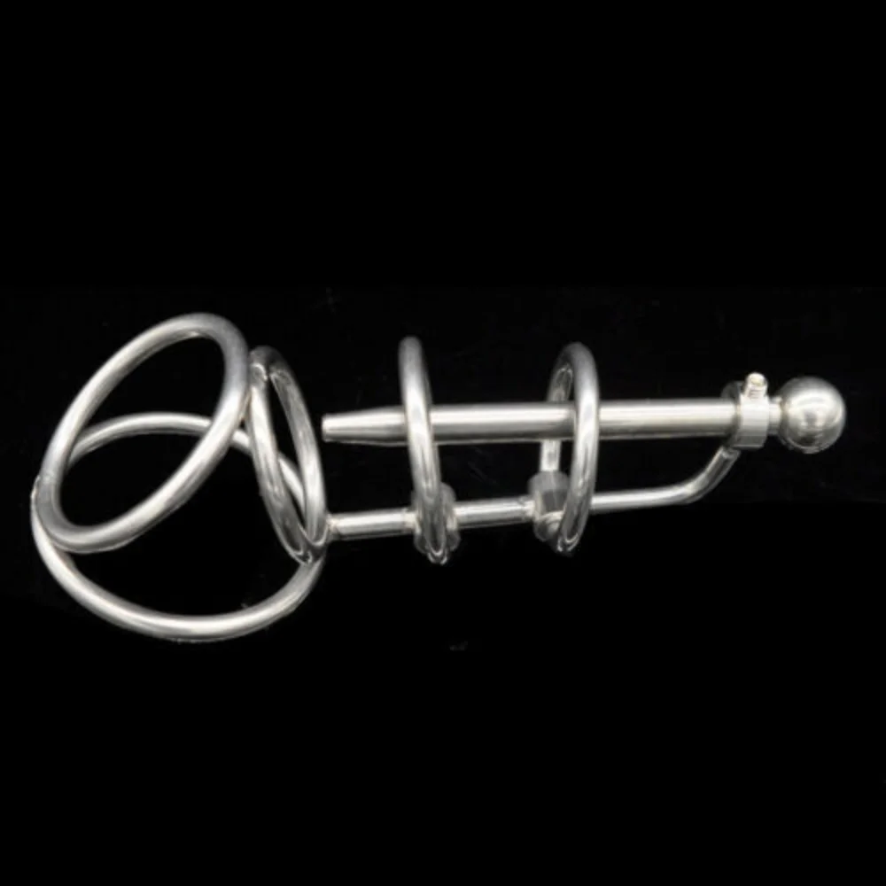 Stainless Steel Chastity Cage Urethral Plug Catheter Urethral Dilator Plug BDSM Penis Insert Toys Cock Rings Sex Toy for Men Gay