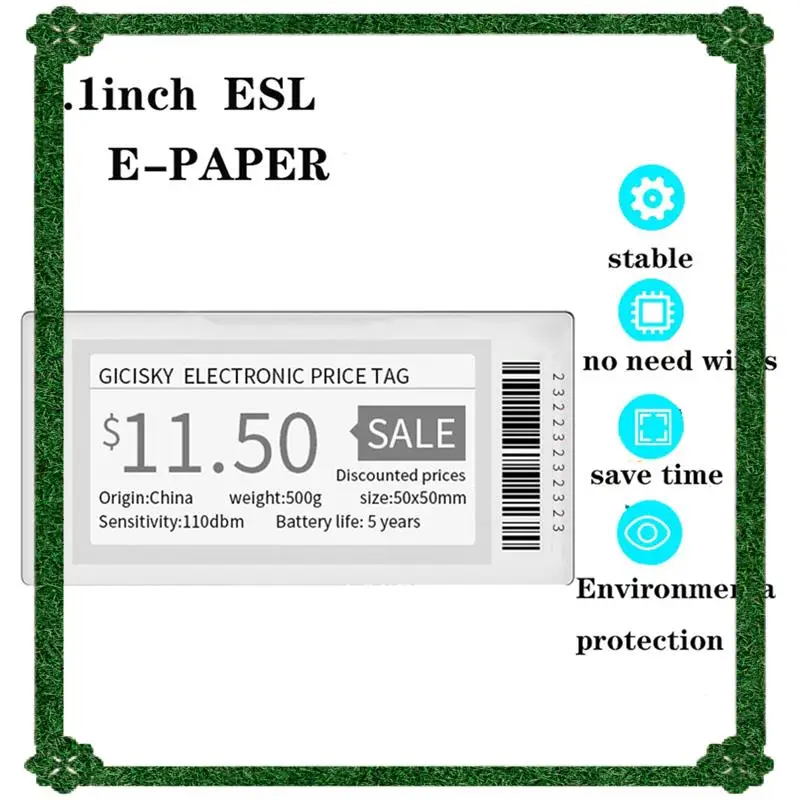 24-Hour Delivery 2.1 Inch Electronic Price Tag ESL TFT Screen Display No Messy Writing Bluetooth Connect Management For Android