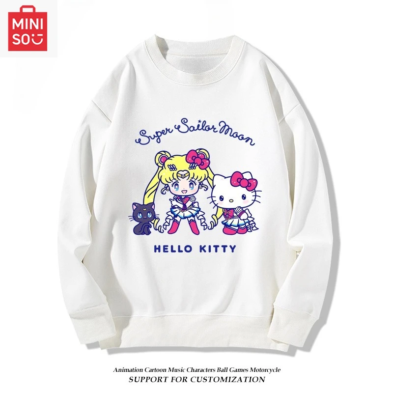 

MINISO collaborates with Sanrio Company Ltd Printed sweatshirt long-sleeved loose cartoonish casual and cute for girls and boys