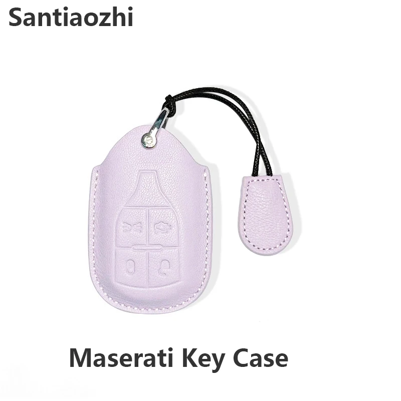 

Leather Car Remote Key Case Cover Protector For Maserati Ghibli 2014 to 2019 Levante GranCabrio Quattroporte GT Granturism