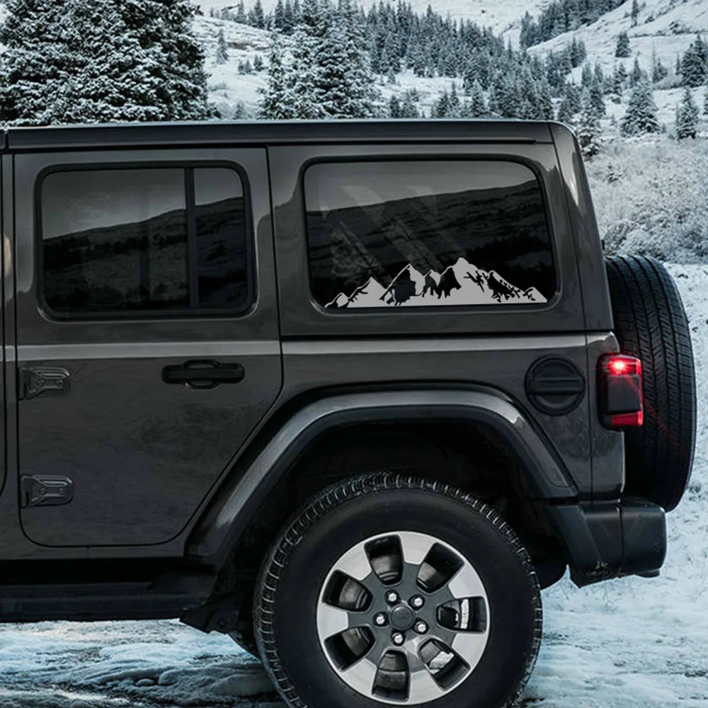 2 قطعة ملصقات السيارات ل جيب رينيجيد ليبرتي باتريوت رانجلر JK جراند شيروكي روبيكون البوصلة الفينيل الجبل الشارات اكسسوارات