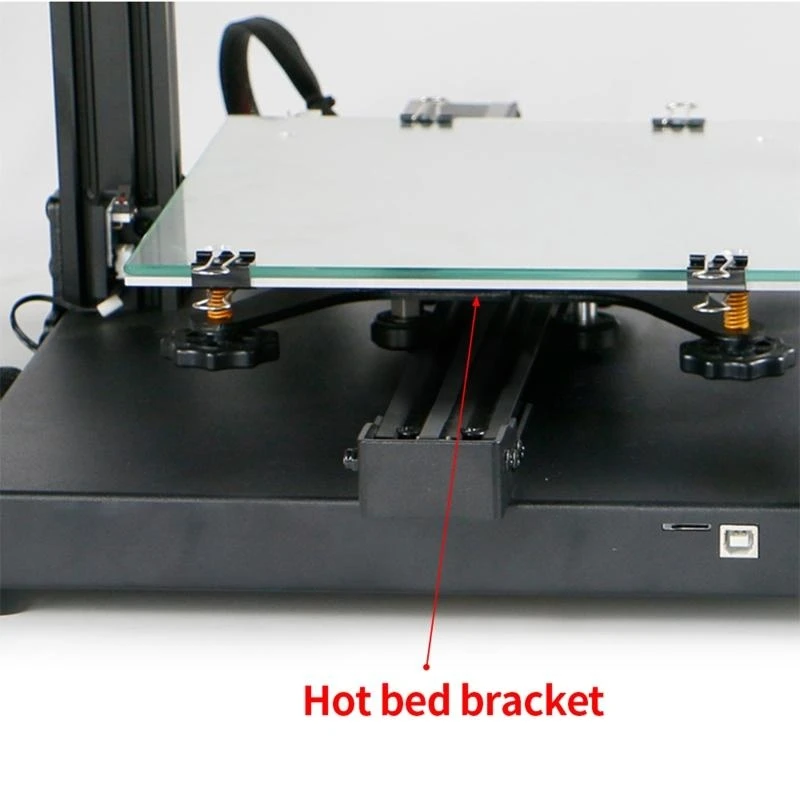 Printer Hot Bed Stand Hotbed Supporter YAxis Carriage Heating Platform,for Ender 3 Cr-10 YAxis Stand Assemble DIY Aluminum