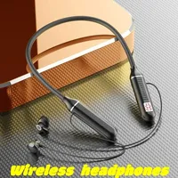 TWS K58 Wireless Earphones Bluetooth Neckband Headphones Gaming LED Display HIFI Headset Sports  Earbuds with Mic TF Card Slot