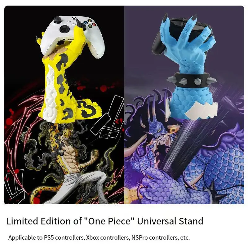 Anime One Piece Gamepad-Halter Rob Lucci Leopard Kaido Drachenklaue Ständer Passend für PS5 Xbox Switch Pro Schreibtisch-Deko Geschenk für Gaming-Fans