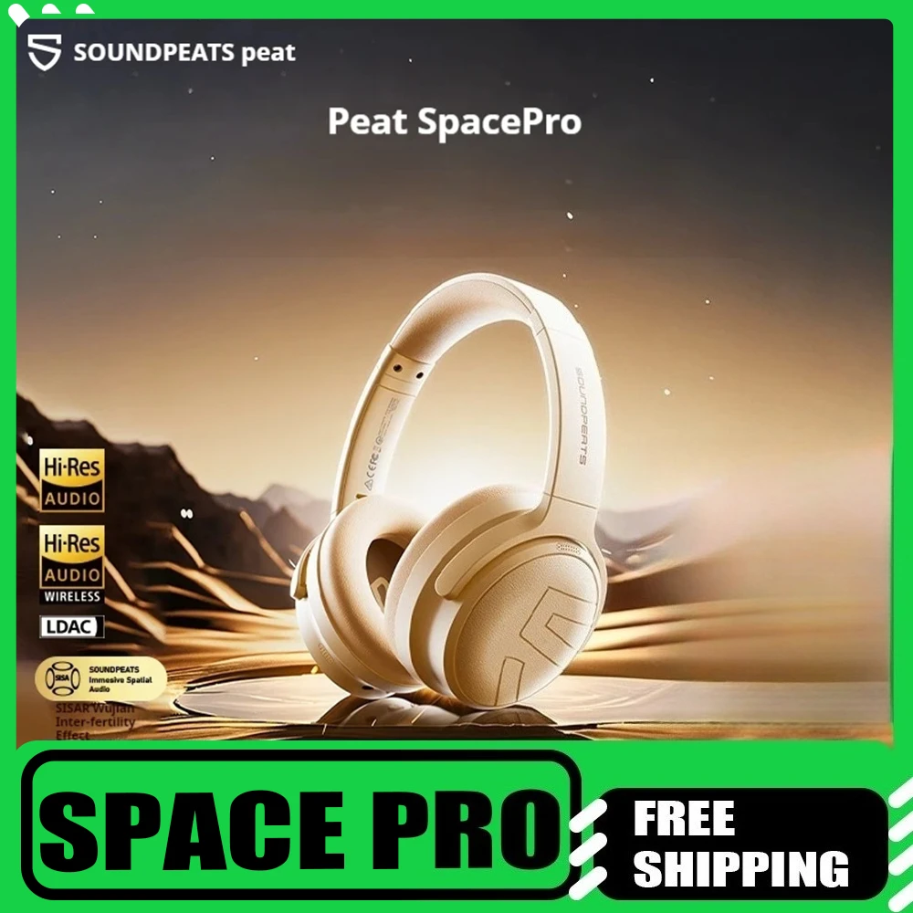 سماعات SoundPEATS Space Pro اللاسلكية مع ميكروفون، سماعات أذن نشطة لتقليل الضوضاء، هدية لسماعات الألعاب والرياضات الإلكترونية #1