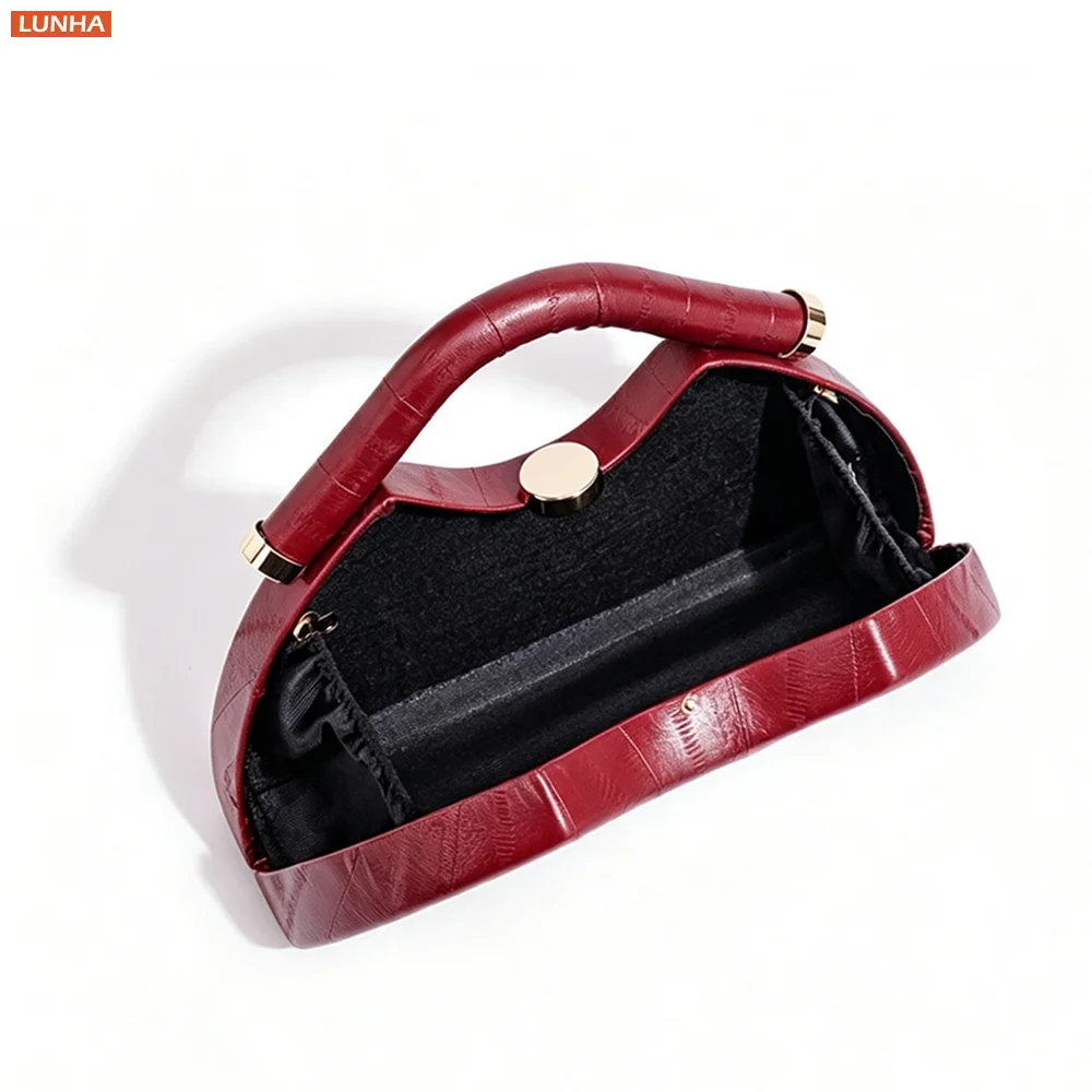 Women's Elegant Evening Clutch Top-Handle Bag Hard Shell Embossed PU Leather Crossbody Party Purse for Ladies Banquet Prom Event
