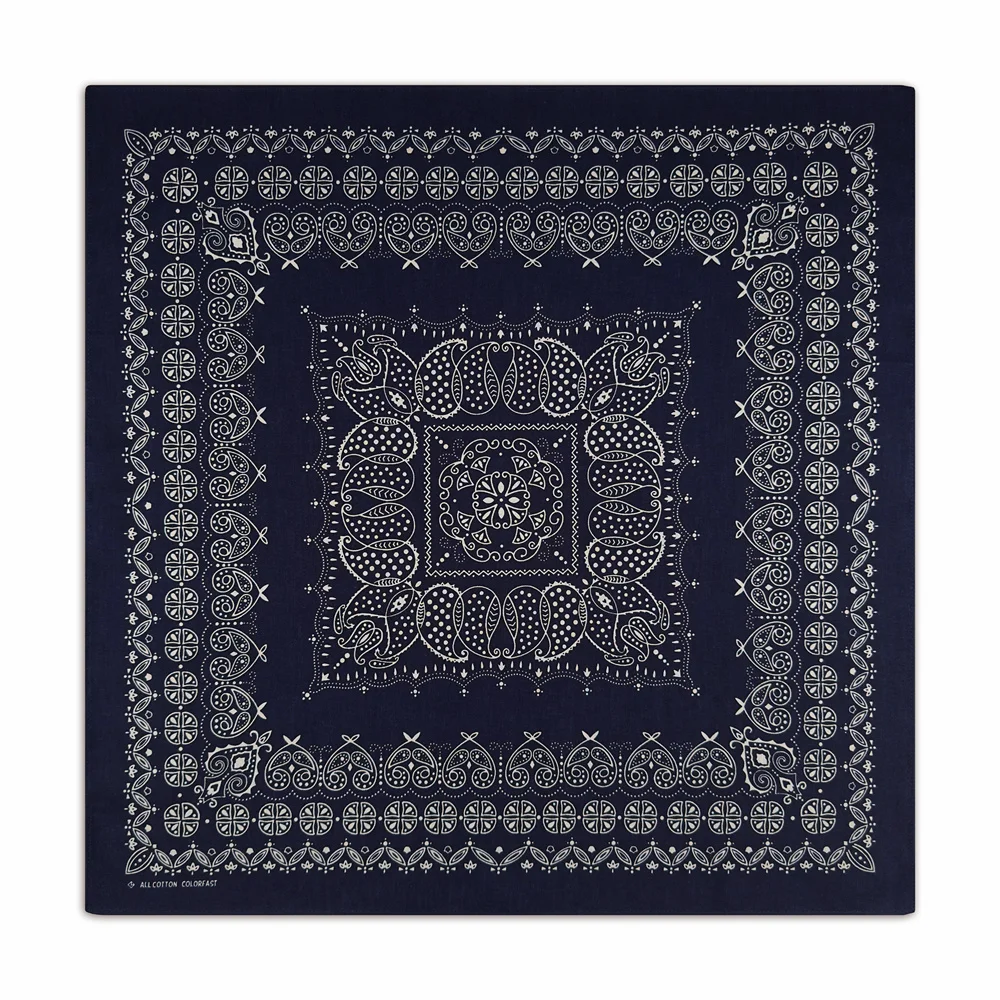 Cotton 55X55CM muslim Cashew Hip Hop Square Bandana Scarf Riding Masks Headband Neckerchief  Paisley Gifts For Men Unisex