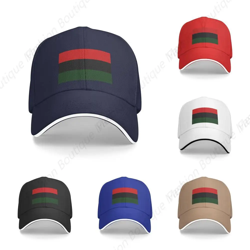 

High Quality African America Flag Hat Printing Sandwich Cap Peaked Caps Fashionable Adjustable Men Women Outdoor Sport Sun Visor