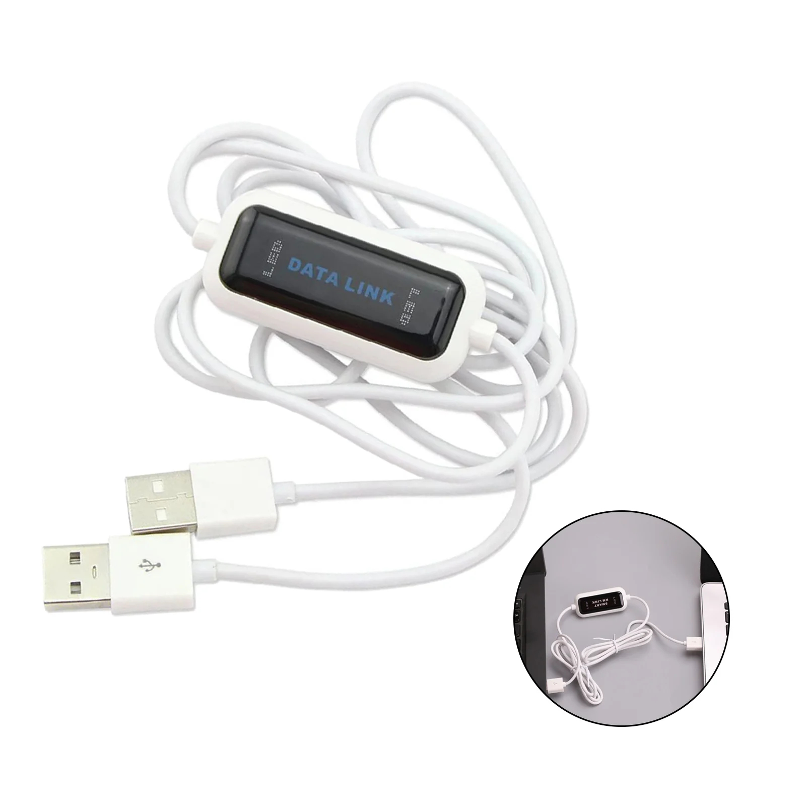 Artudatech High Speed Direct Data File Transfer LED Cable Easy Copy Between 2 Computer