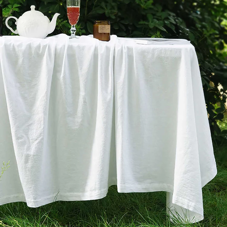 Tablecloth Solid Color Simplicity Wash Cotton Table Cover Restaurant Kitchen Party Decoration Photographing Background Cloth