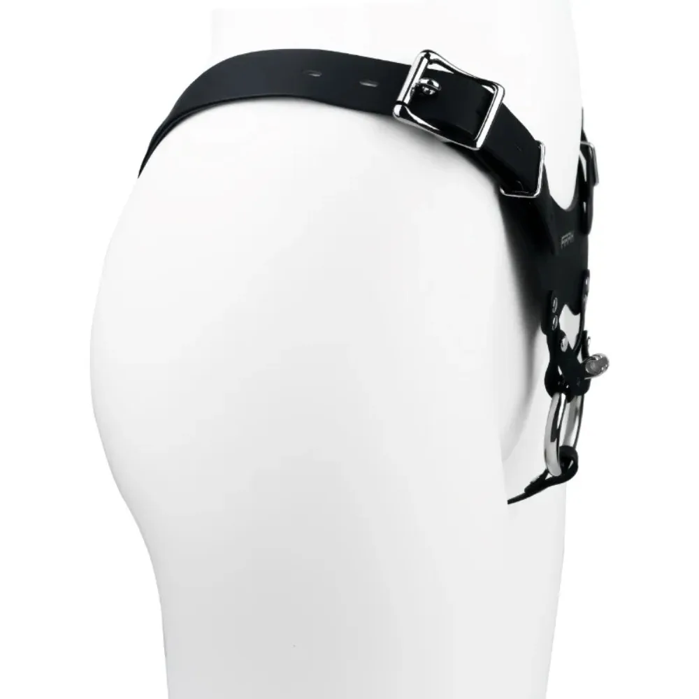 Ceinture de chasteté auxiliaire en cuir PU، pour Cage à coq en metal، accessoire de Cage de chasteté masculine، harnais، jouets