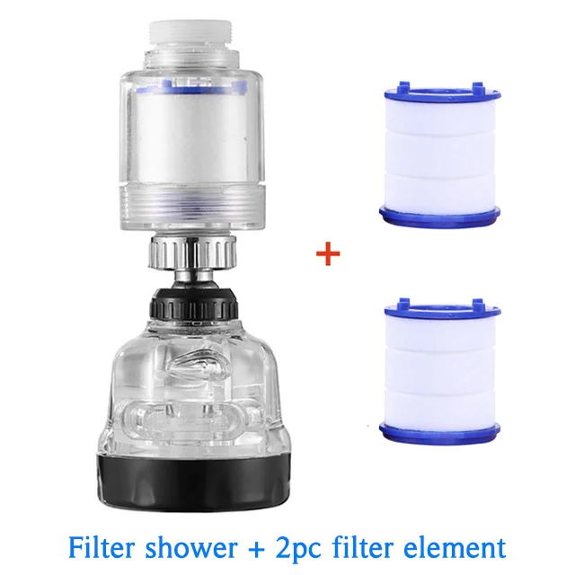 ZhangJi Link 360 Rotating Splashproof Chlorine Removal Filter Aerator Sink Head Water Purify Faucet 3 Mode Water Saving