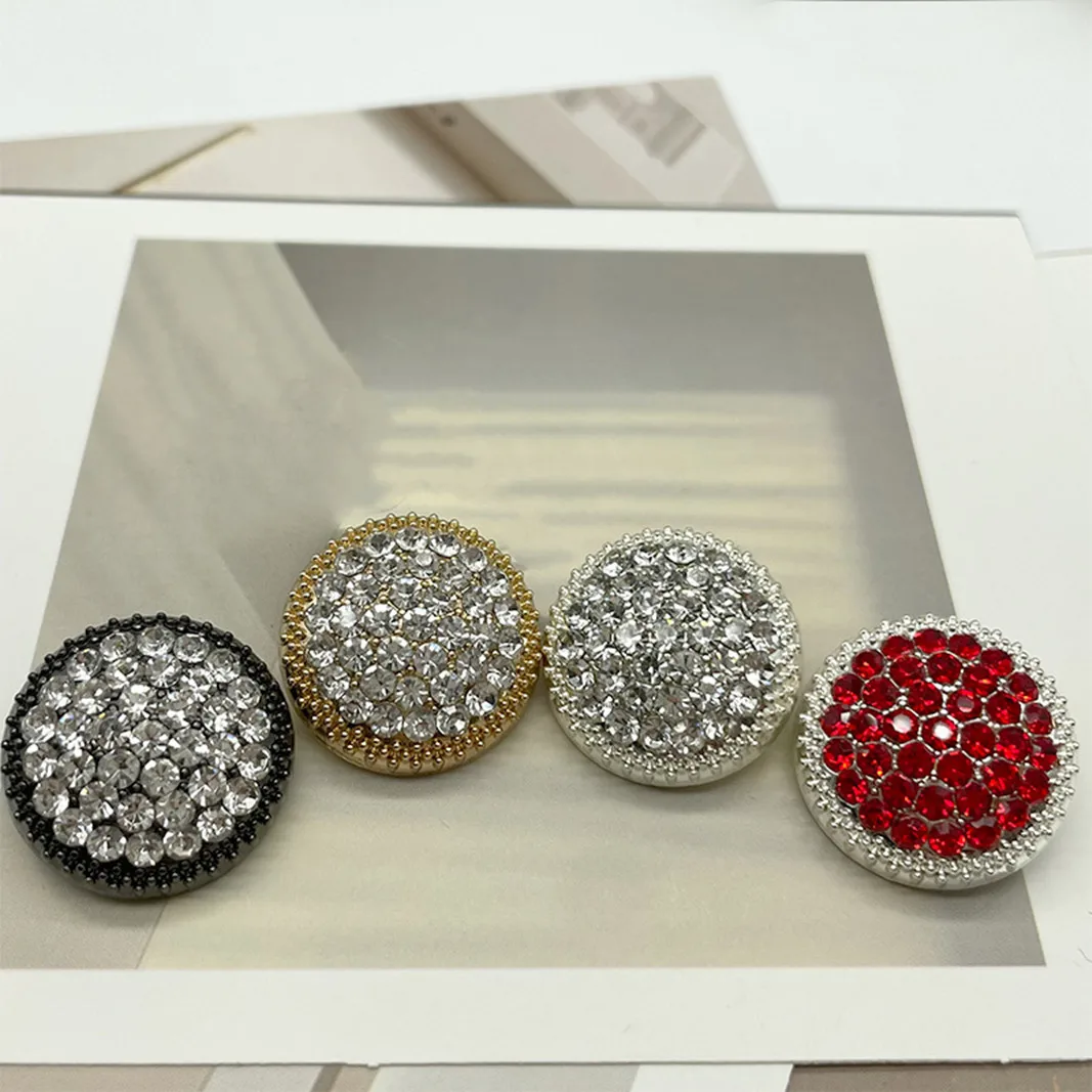 

Роскошная металлическая пуговица со стразами, 10 шт./лот, меховое норковое пальто, высококачественная пуговица, сделай сам, женская одежда, пуговица с кристаллами