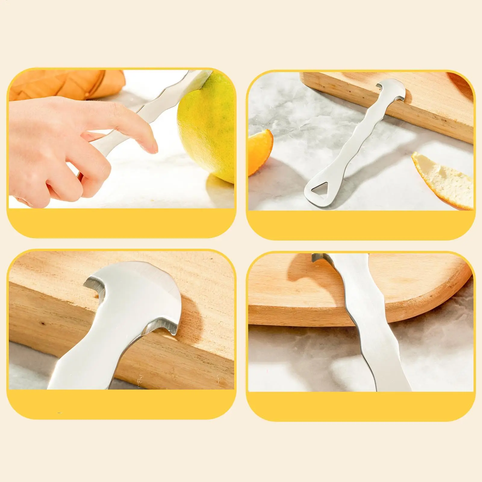 

Orange Peeler Tool Lemon Peeler Stainless Steel Gadget Portable For Grapefruit Lemon Pomelo Fruit Kitchen Home
