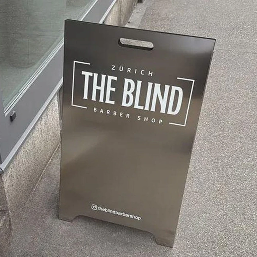 لافتة إطار، مزدوجة الجوانب، لافتة رصيف على اللوحة، لافتة للمقاهي، مكاتب التبادل، صالون الحلاقة، الرصيف، متجر مخصص #4