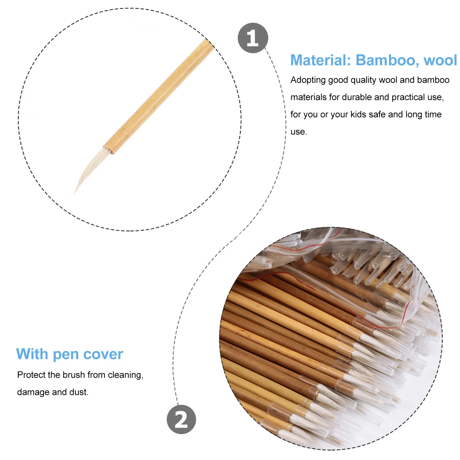 

100Pcs Industrial Marking Brush Earth Friendly Easy Clean Store Large Quantity Ergonomic Grip Industrial Writing Brush