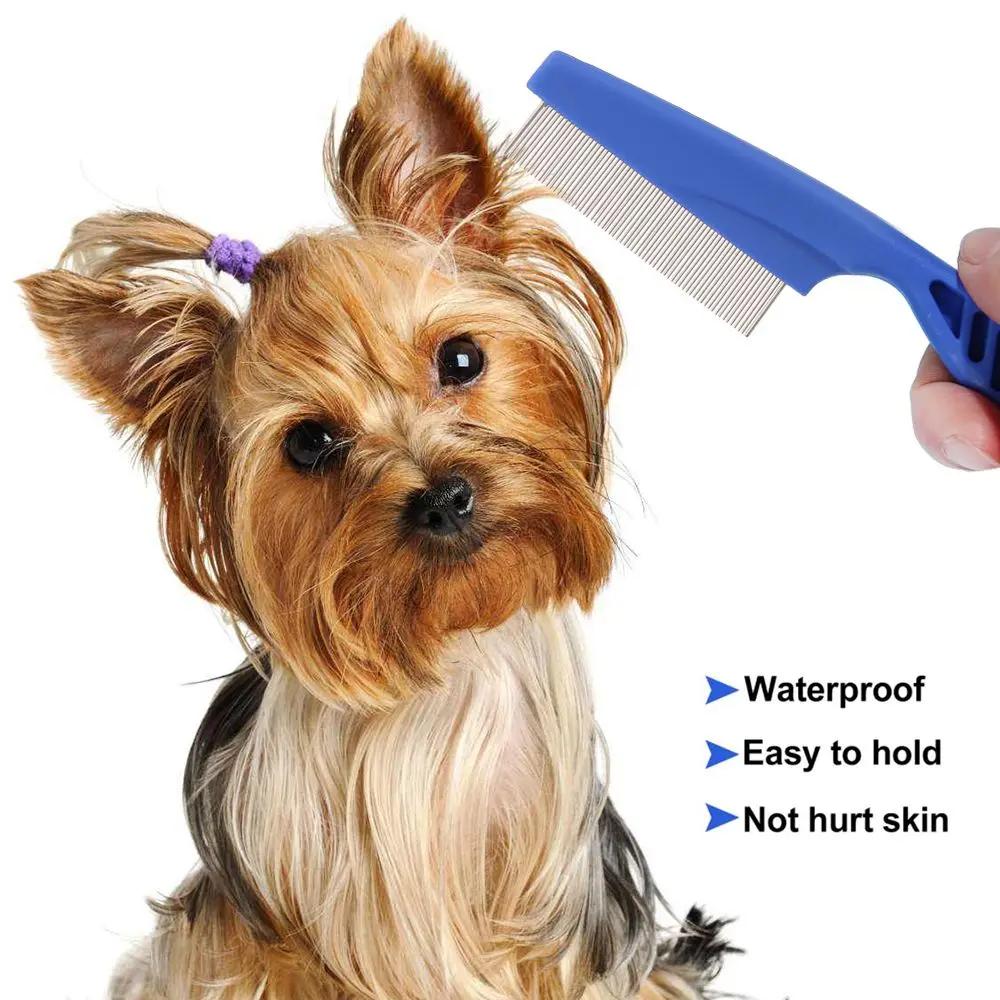 6 Pcs/set Waterproof Fine Tooth Dogs Cats Dematting Tool Lice Comb Pet Flea Comb Grooming Combs