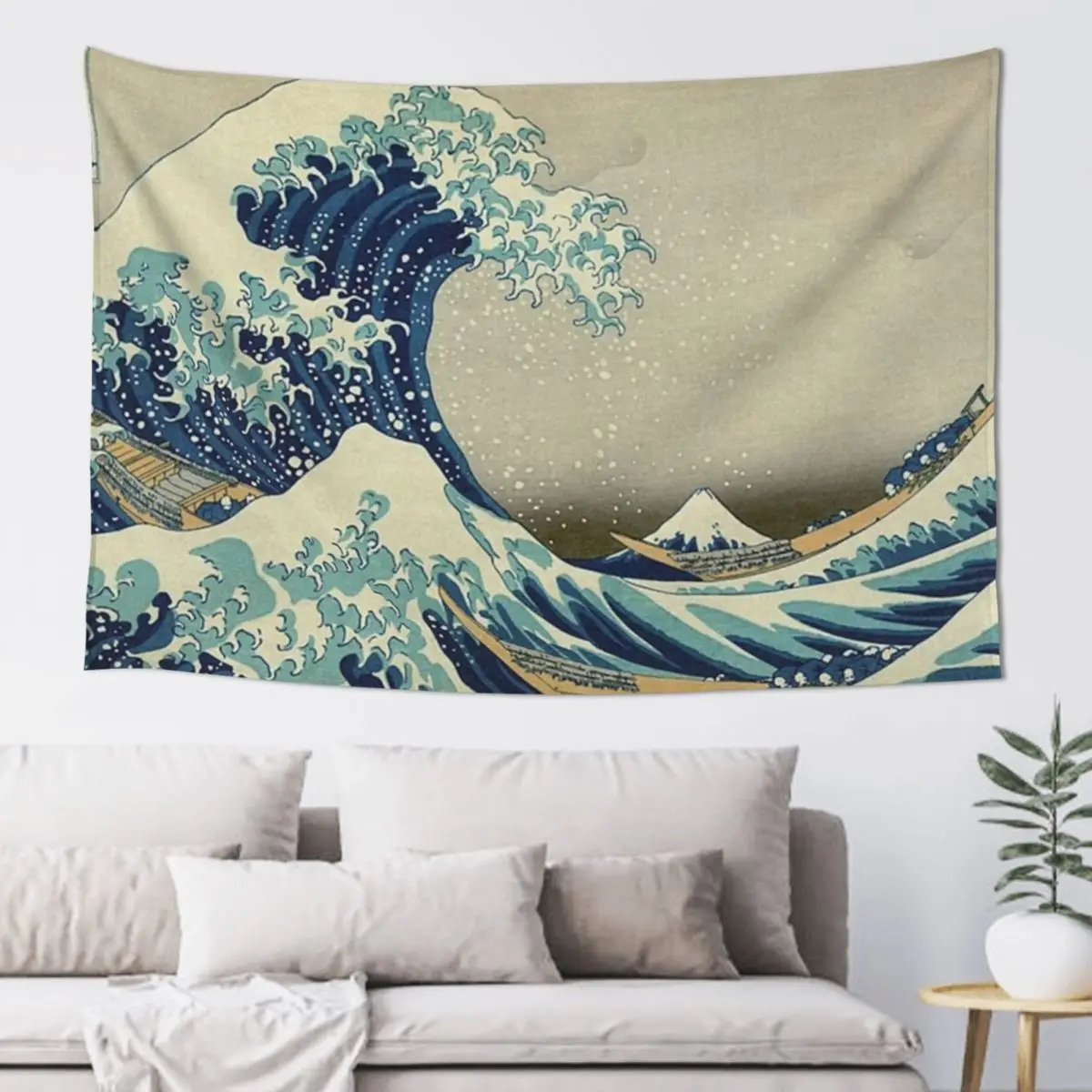 

THE GREAT WAVE OFF KANAGAWA - KATSUSHIKA HOKUSAI Tapestry Japanese Room Decor Bed Room Decoration Tapestry